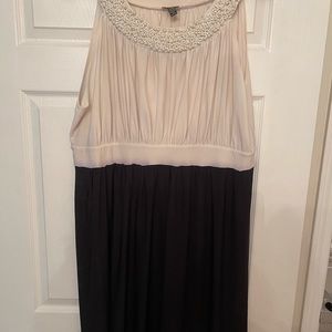 Black and white pearl cocktail dress